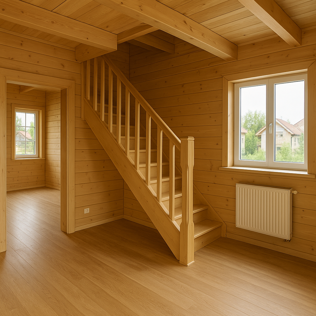 Wykończenie domu drewnianego wewnątrz Warszawa